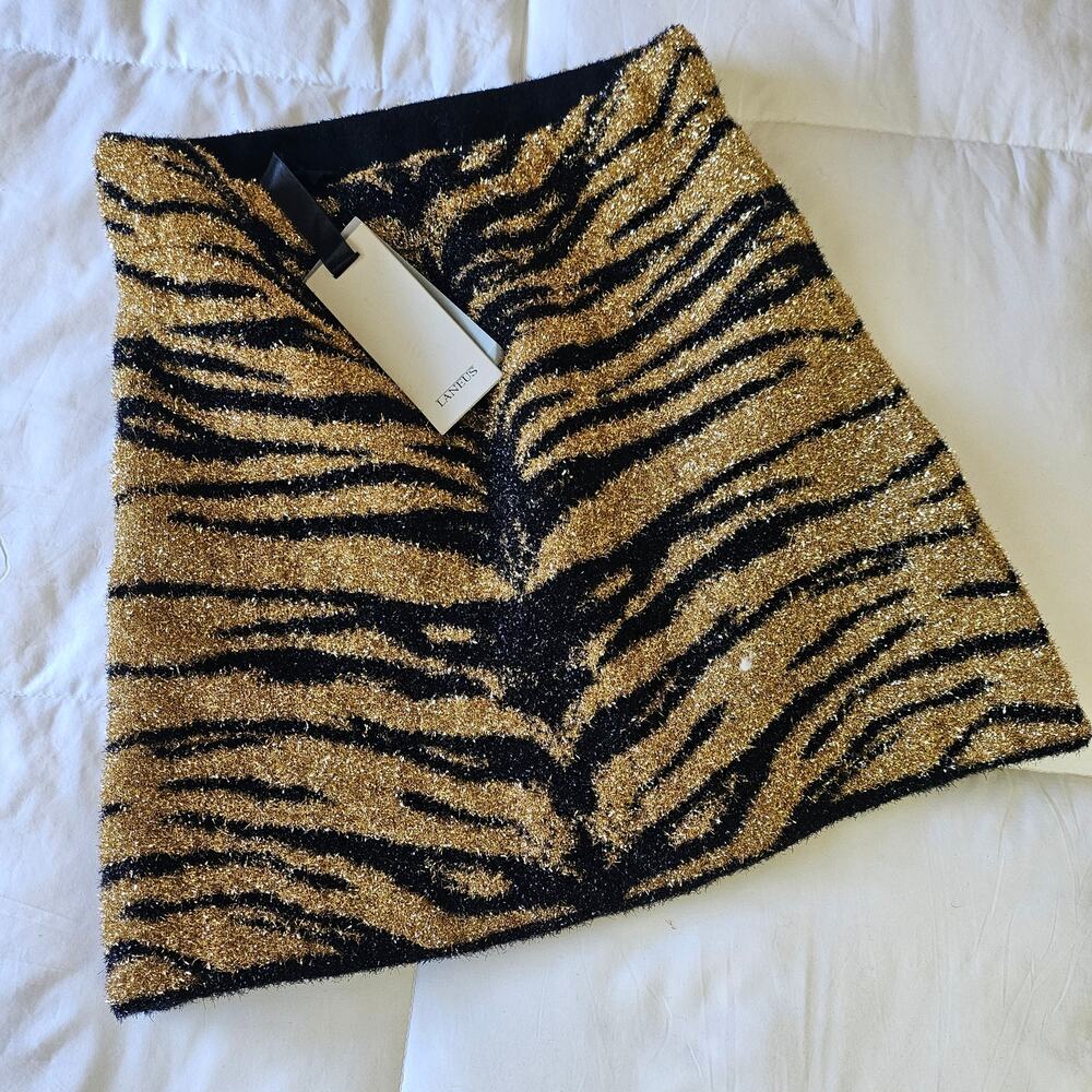 Charming Laneus Tigger Print Midi Skirt - New With Tags!
